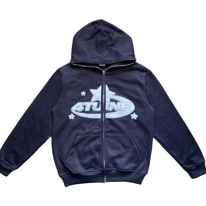 Wholesale Garment Manufacturer Oversize Printed Hoodie Men&prime;s Zippered Hoodie