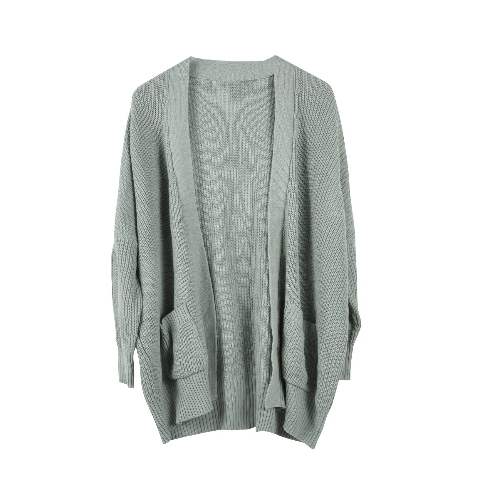 Warm High Neck Fitted Thermal Inner Women Knitted Sweater Cardigan Coat