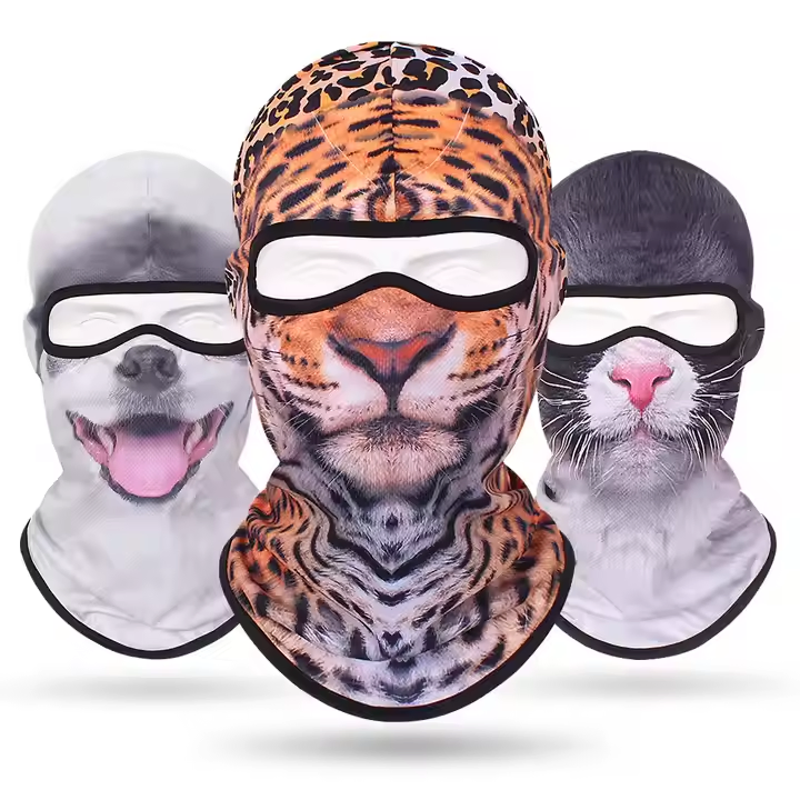 Polyester Cat Face Cover Face Mask Ski Mask Breathable Balaclava for Music Festival Raves Halloween Party All-Season Use