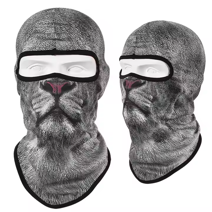 Polyester Cat Face Cover Face Mask Ski Mask Breathable Balaclava for Music Festival Raves Halloween Party All-Season Use