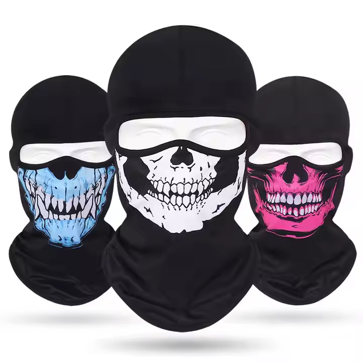 Polyester Cat Face Cover Face Mask Ski Mask Breathable Balaclava for Music Festival Raves Halloween Party All-Season Use