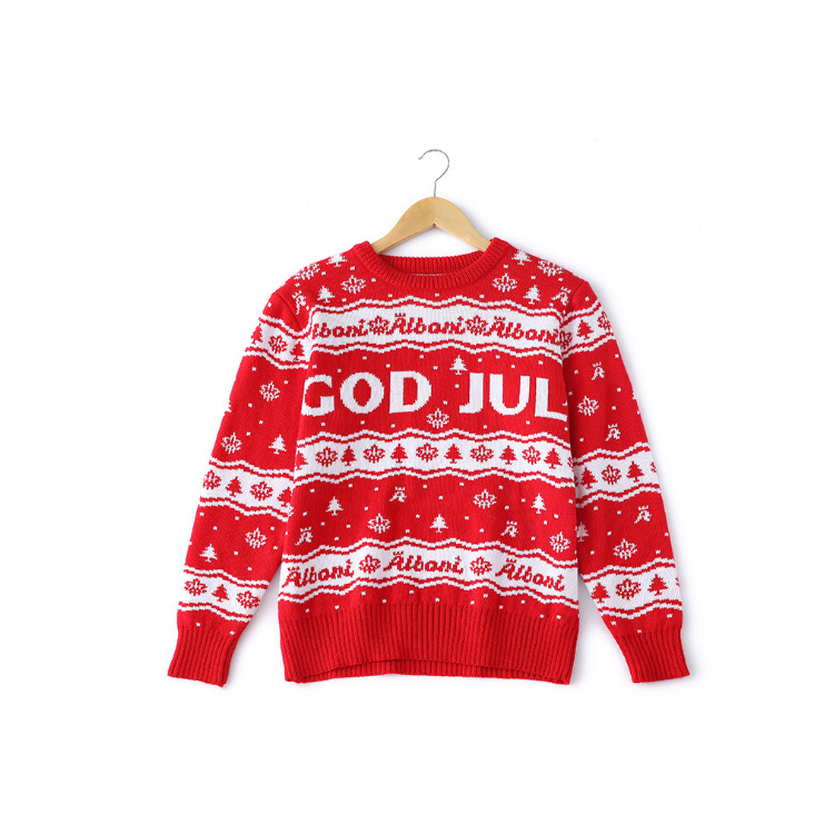 Autumn and Winter New Women&prime;s Sweater Christmas Round Collar Thickened Milu Deer Knitting Sweater