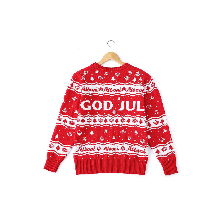 Autumn and Winter New Women′s Sweater Christmas Round Collar Thickened Milu Deer Knitting Sweater