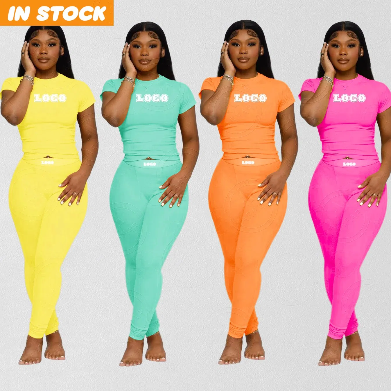 Custom Loungewear Womens Leggings Custom Lounge Wear Ladies Knitted Tank Top Pant Two Piece Ribbed Set Two Piece Set Women