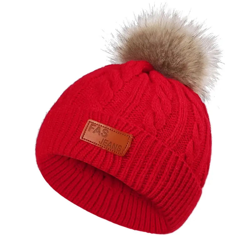 Wholesales Factory Warm and Cozy Knitted Hat Winter Woolen Cap Comfortable Solid Plain Beanie