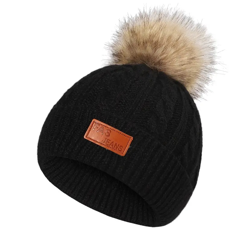 Wholesales Factory Warm and Cozy Knitted Hat Winter Woolen Cap Comfortable Solid Plain Beanie
