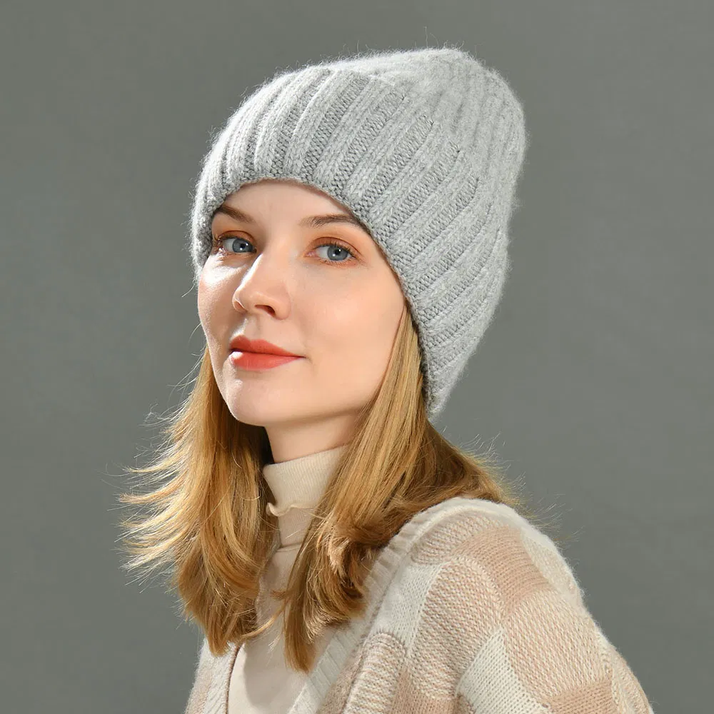 New Design Silk Lined Beanie Custom Logo Sleep Cap Winter Hats Wholesale Blank Unisex Satin Lined Knitted Beanie Hat