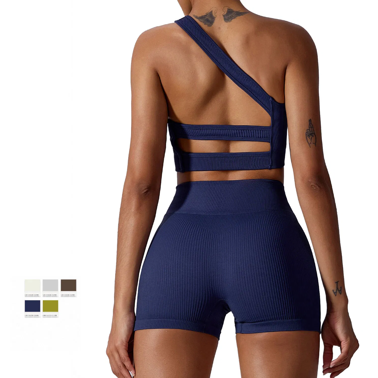 2025 Women Ribbed Seamless Yoga Set 2 Piece Workout Sport Bra with High Waist Shorts Legging Outfit Tracksuit