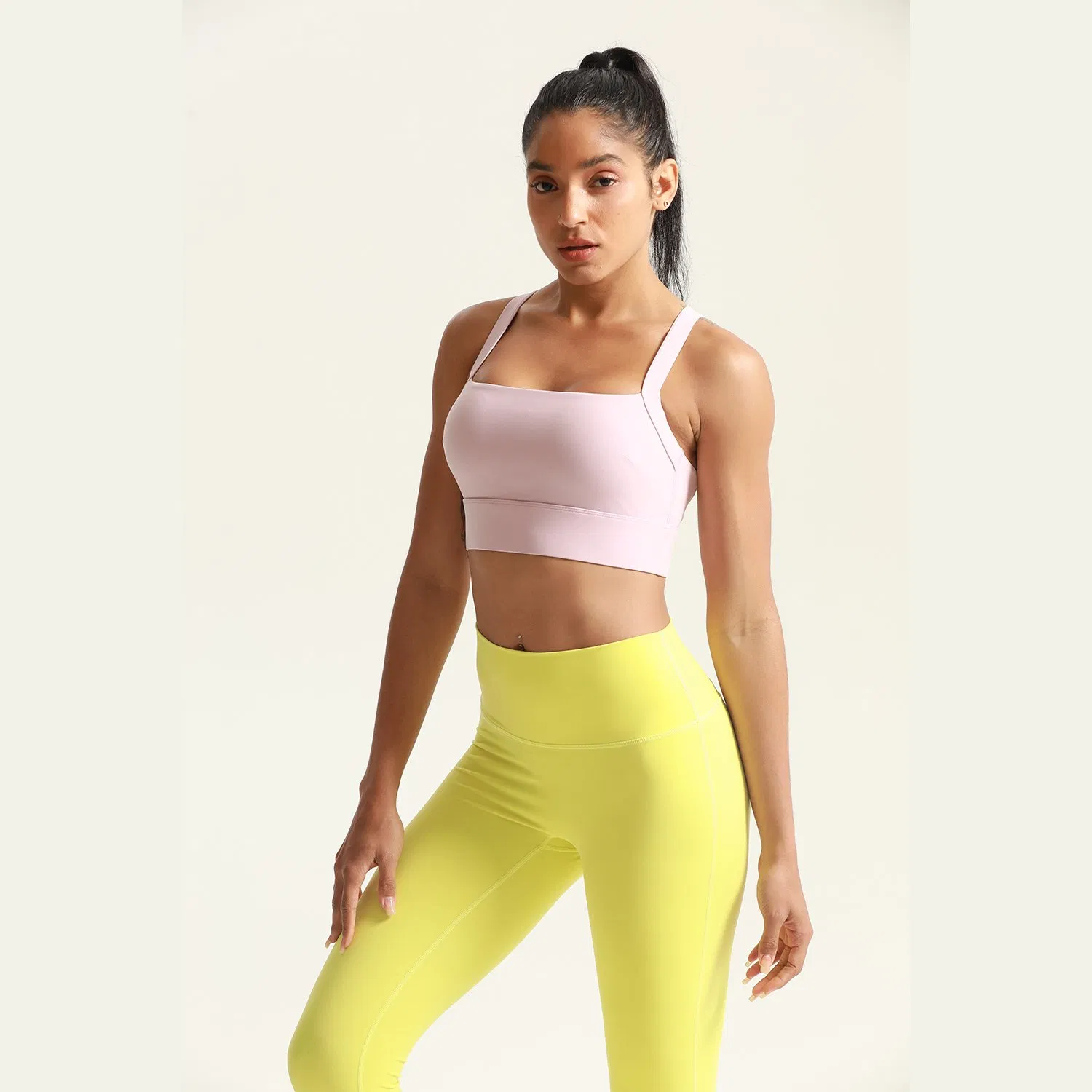 Custom Gym Wears Seamless Bonded Workout Tank Tops Activewear Women High Impact Running Sports Bra