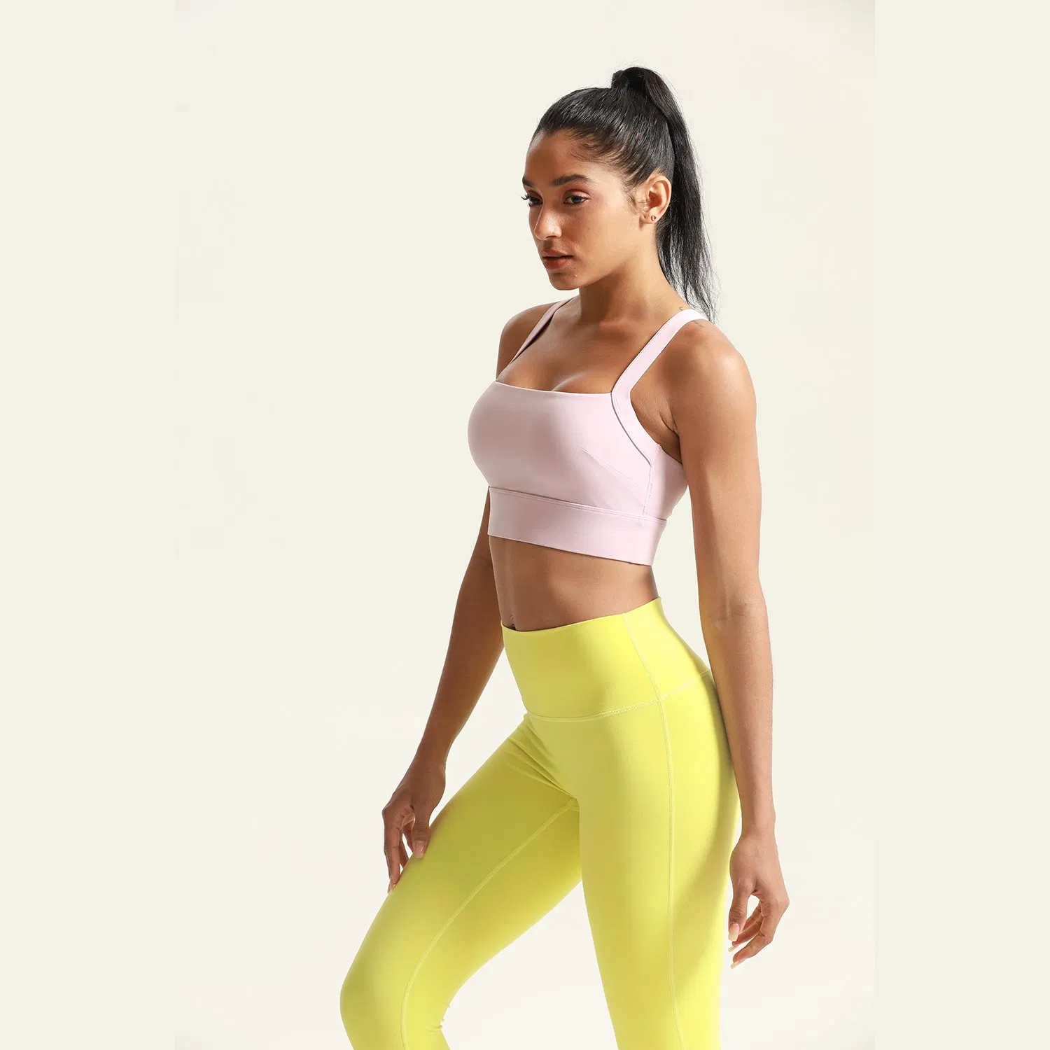 Custom Gym Wears Seamless Bonded Workout Tank Tops Activewear Women High Impact Running Sports Bra