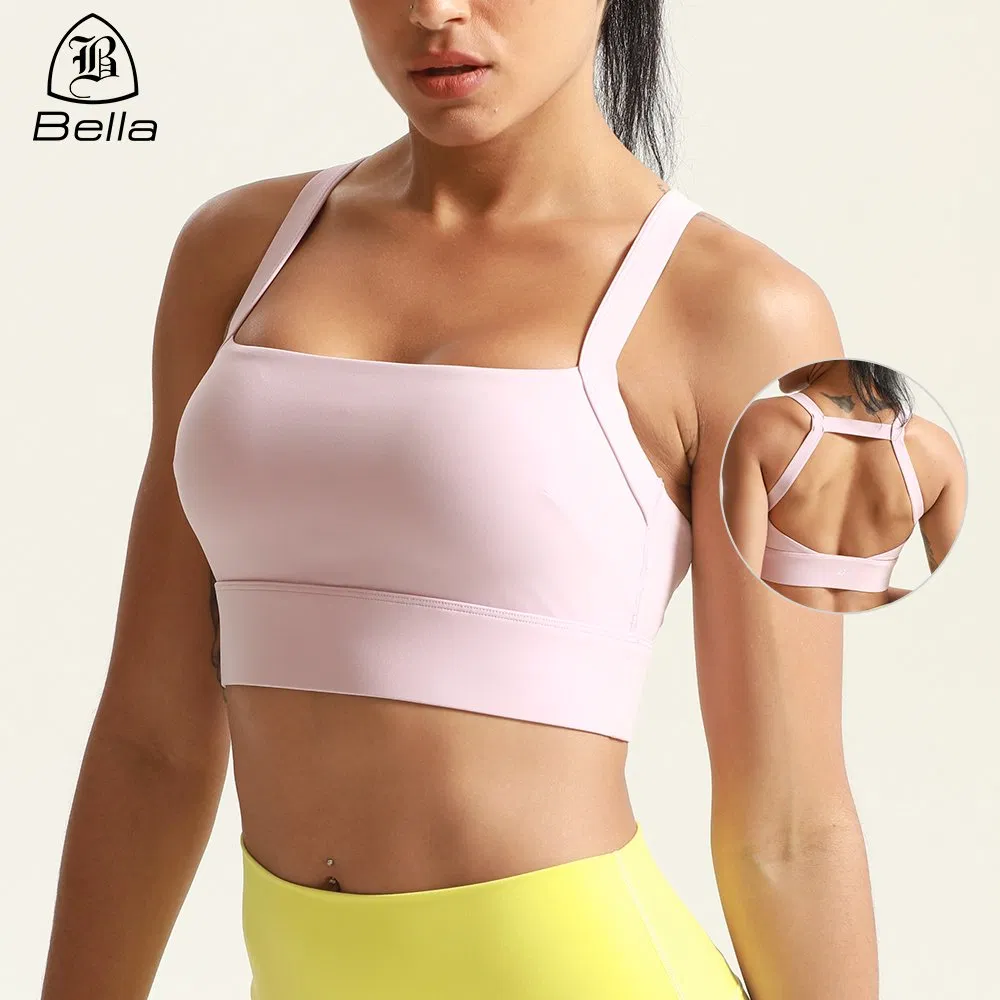 Custom Gym Wears Seamless Bonded Workout Tank Tops Activewear Women High Impact Running Sports Bra