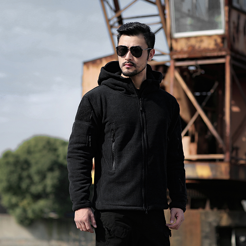 Customized Full Zipper Tactical Wool Jacket, Warm Work Clothes, Men′s and Women′s Winter Sweaters, Double-Sided Thickened Wool Jacket