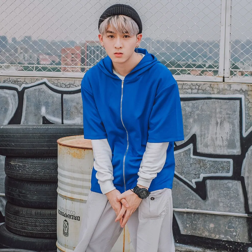 Healong Fashion Garment Sport Clothes Hoodie Custom Print Wholesale Men Women Apparel Short Sleeve Hoodies