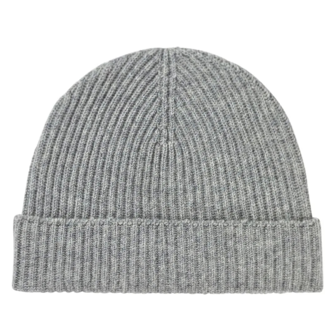 Timeless Fashion 100% Cashmere Women & Men Winter Rib Knitted Hat Beanie
