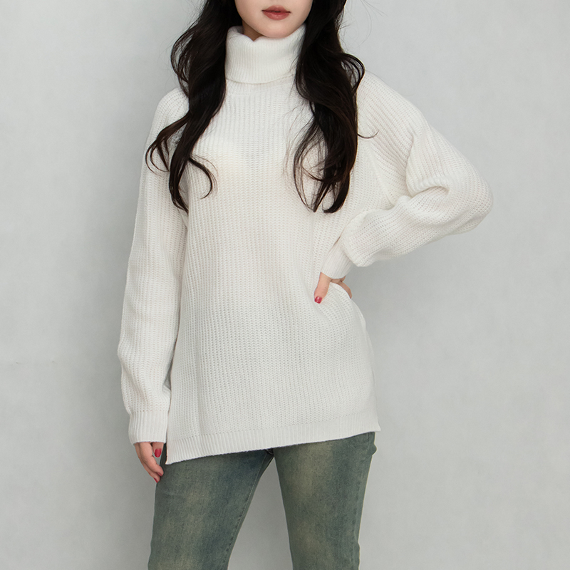 Women′s Turtleneck Pullovers for Ladies Custom Winer Knit Sweater Wool Sweaters Pullover