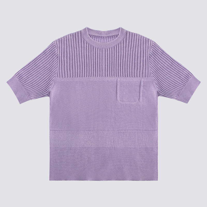 Women′s Pullover T-Shirt Sweater Short Sleeve Sweater in Bulk