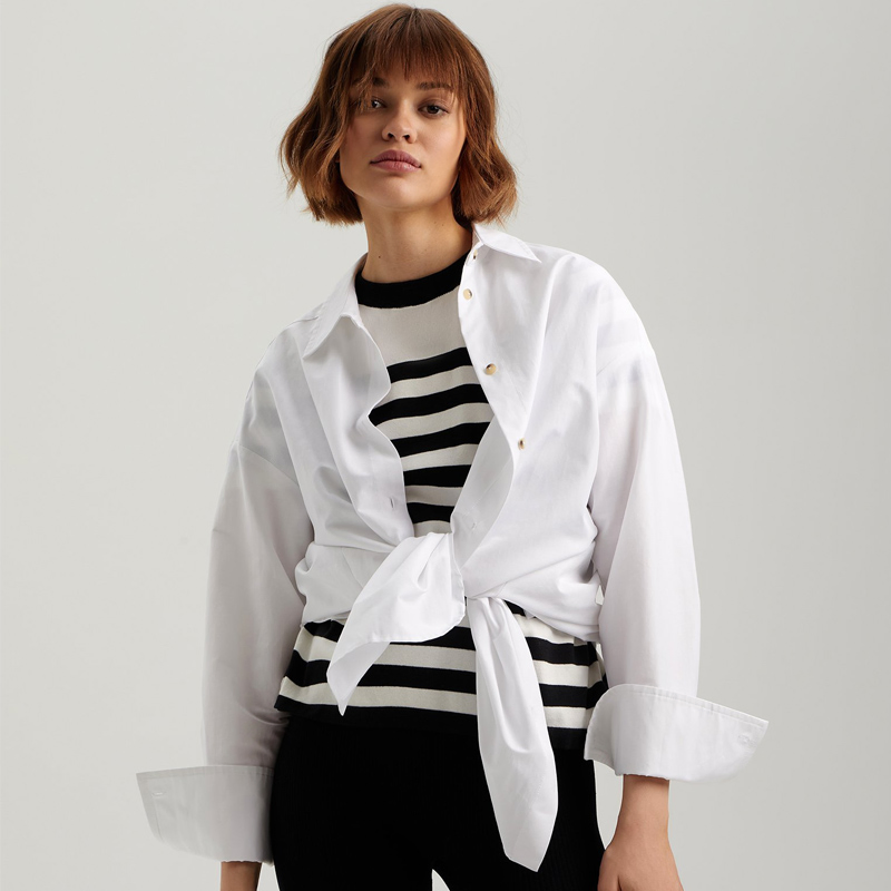 Fashionable Women′s Striped Short-Sleeve Sweater Crew Neck Summer Knit – Daily Must-Have, Short-Sleeve Crew Neck Sweater for Summer, No MOQ