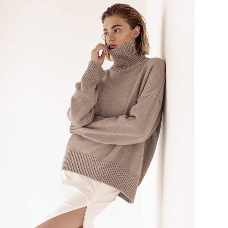 Viscose High Collar Sweater &ndash; Loose Fit &amp; Versatile Design in 6+ Fashionable Colors, No Quantity Limited