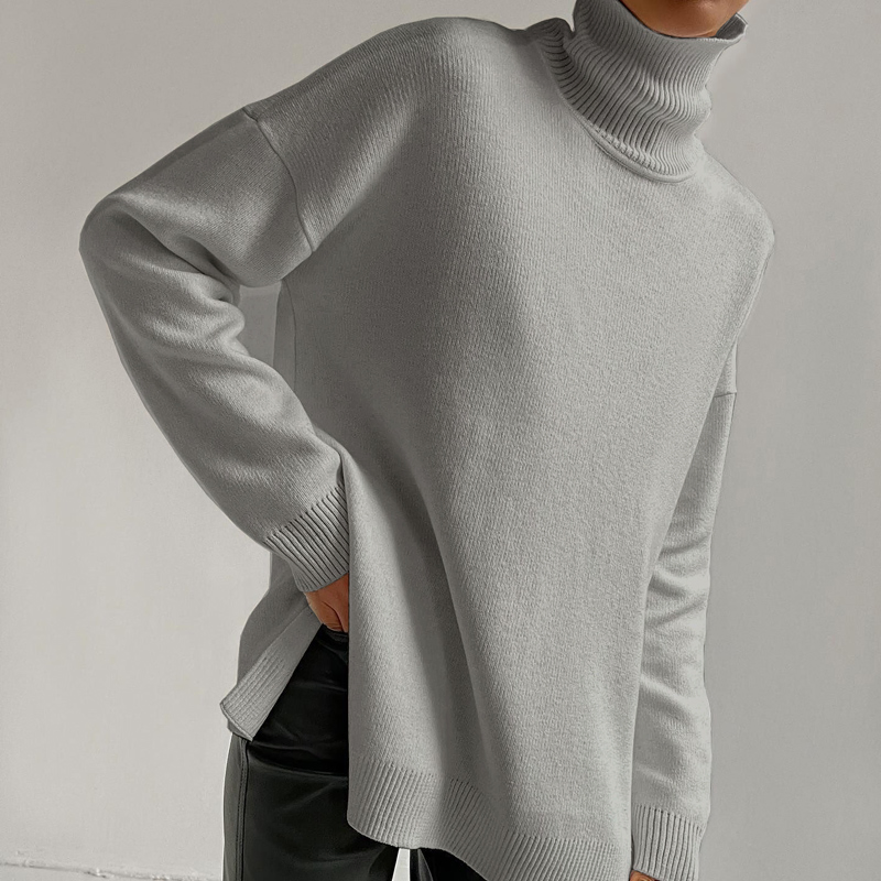 Women&prime;s Casual Viscose Ribbed Sweater - Oversized Comfort, Oversized Knit Pullover Sweater for All Seasons, No MOQ