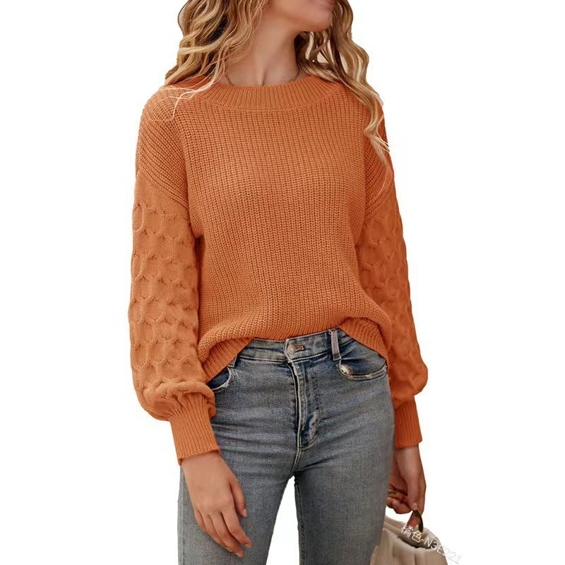 Nnr Custom Women Thick Warm Casual Knit Oversized Pullover Sweater