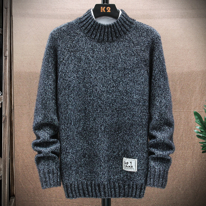 Nnr Men&prime;s Crewneck Loose Knitted Pullover Jacquard Design Sweater