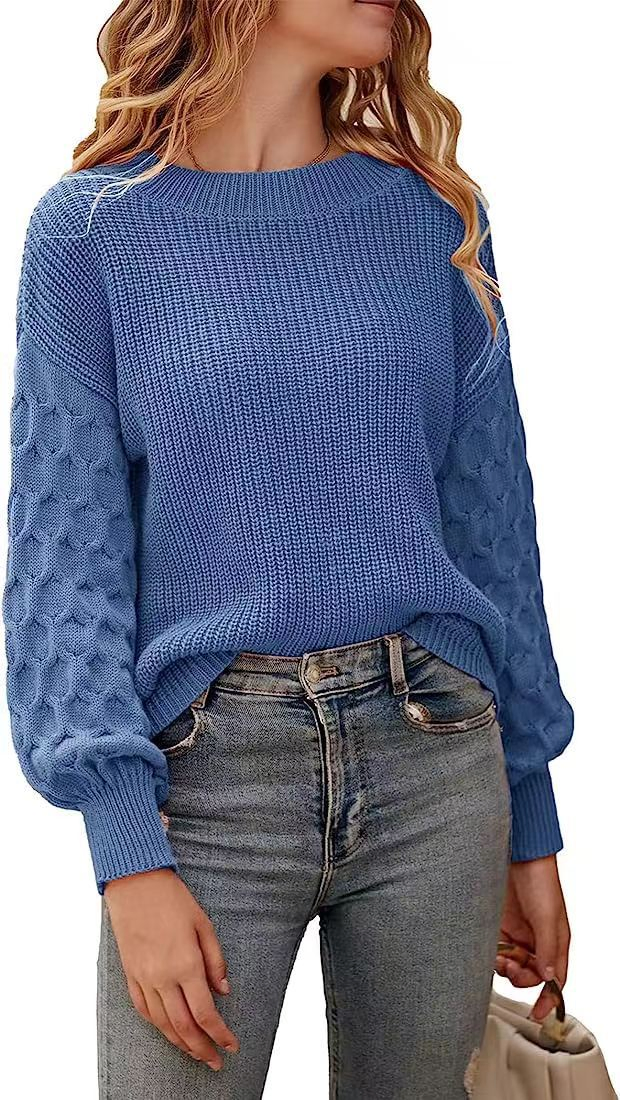 Nnr Custom Women Thick Warm Casual Knit Oversized Pullover Sweater