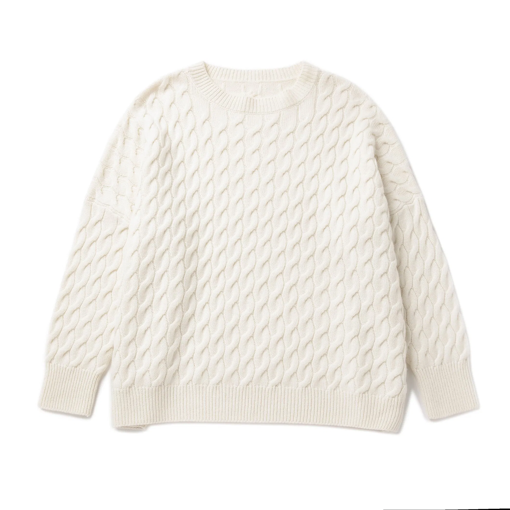 Elegant Women′s 100% Pure Cashmere Crew Neck Sweater