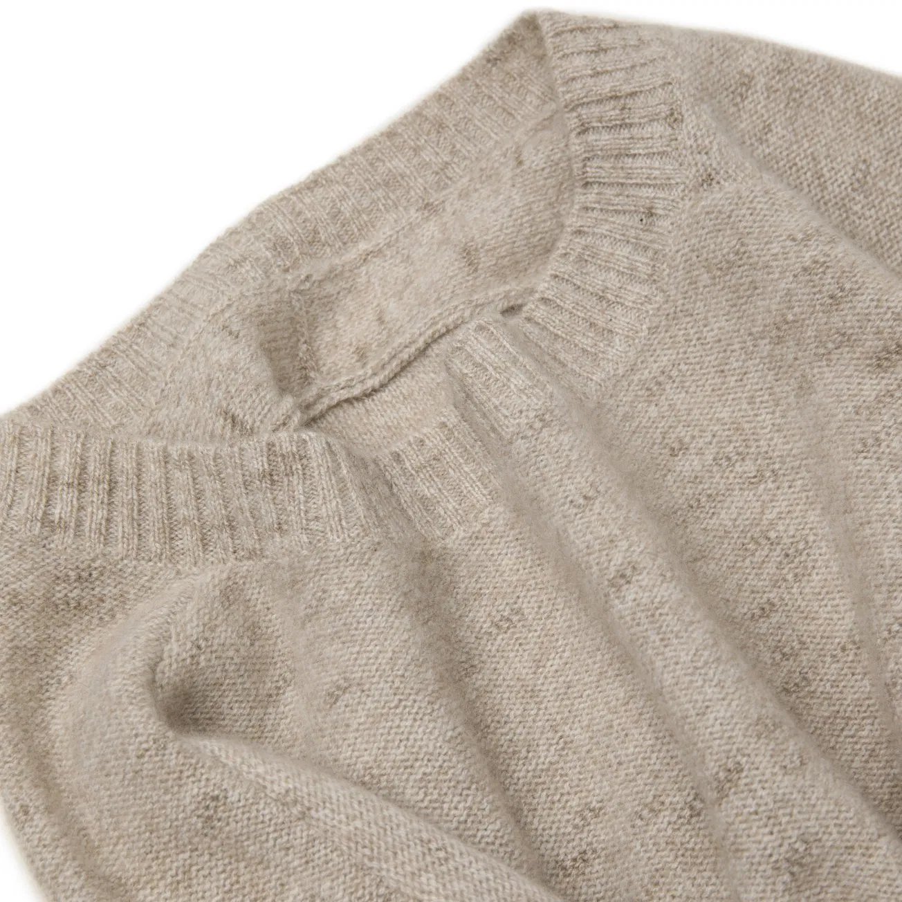 High End Pure Cashmere Sweater Knitting Women Basic Crew Neck Saddle Shoulder Unique Fancy Yarn Premium Cashmere Knitwear