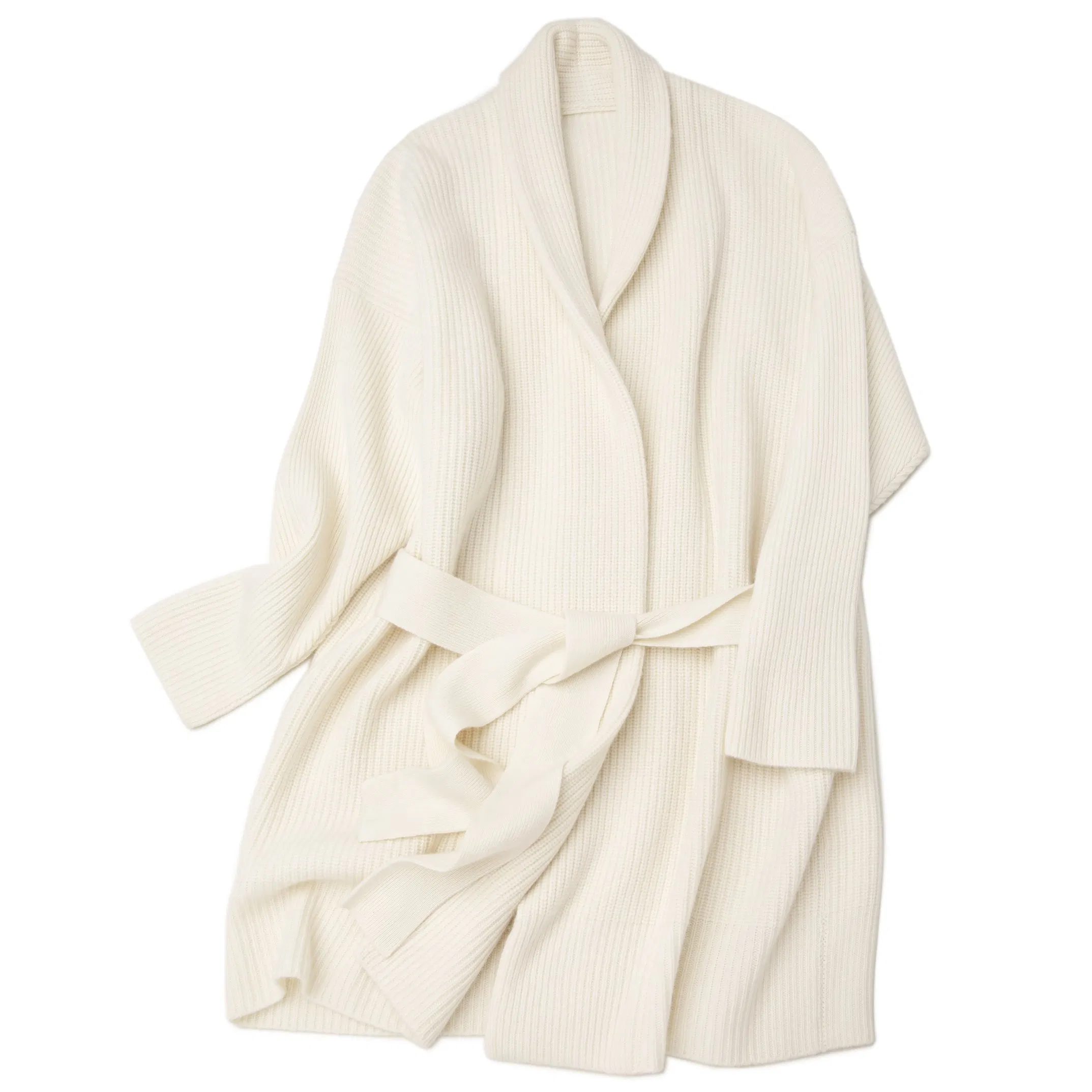 Premium Cashmere Sweater Knitting High-End Long Knitwear Luxurious Shawl Neck Cashmere Cardigan