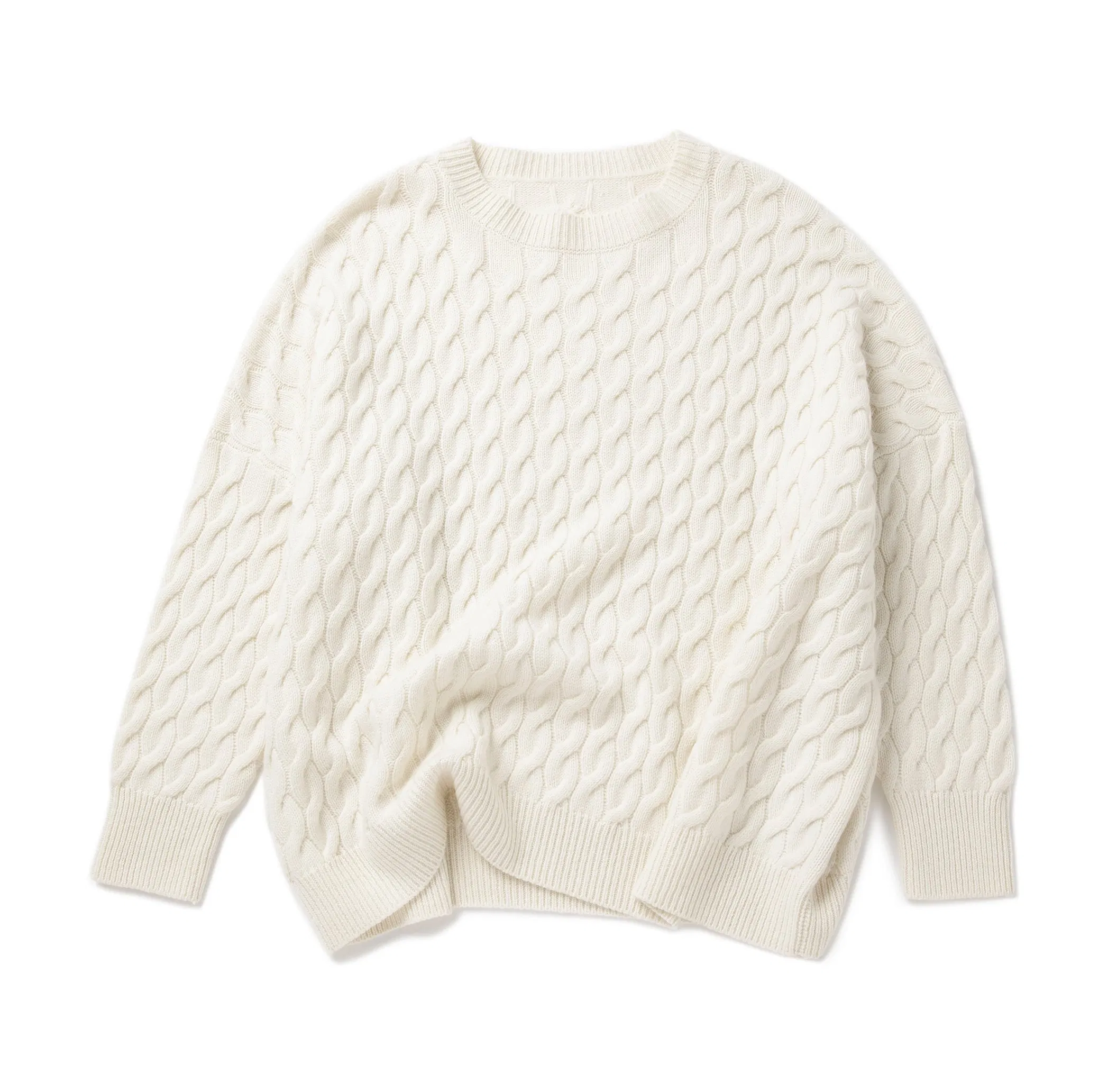 Elegant Women&prime;s 100% Pure Cashmere Crew Neck Sweater