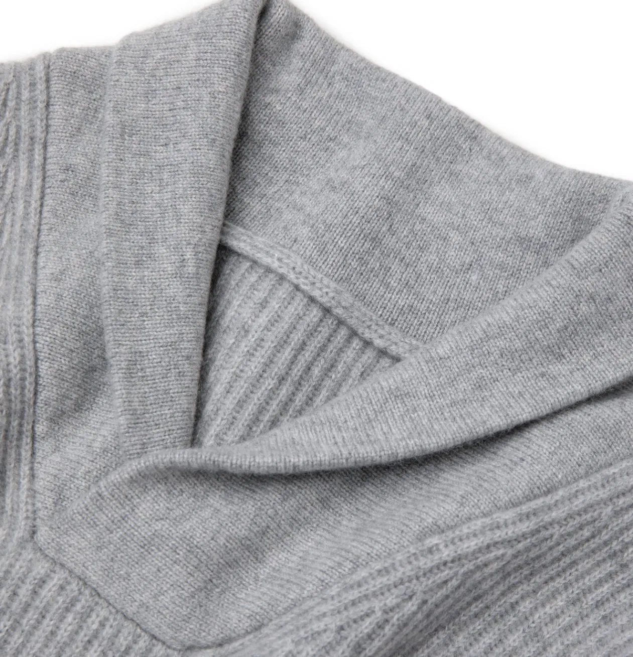 Premium Pure Cashmere Knitwear Men Cardigan Knitting Stitich Pullover Elegent Shawl Collar Sweater