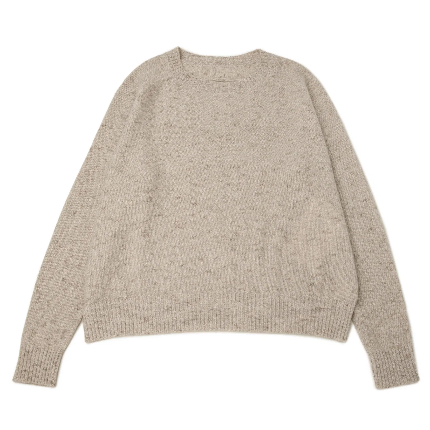High End Pure Cashmere Sweater Knitting Women Basic Crew Neck Saddle Shoulder Unique Fancy Yarn Premium Cashmere Knitwear
