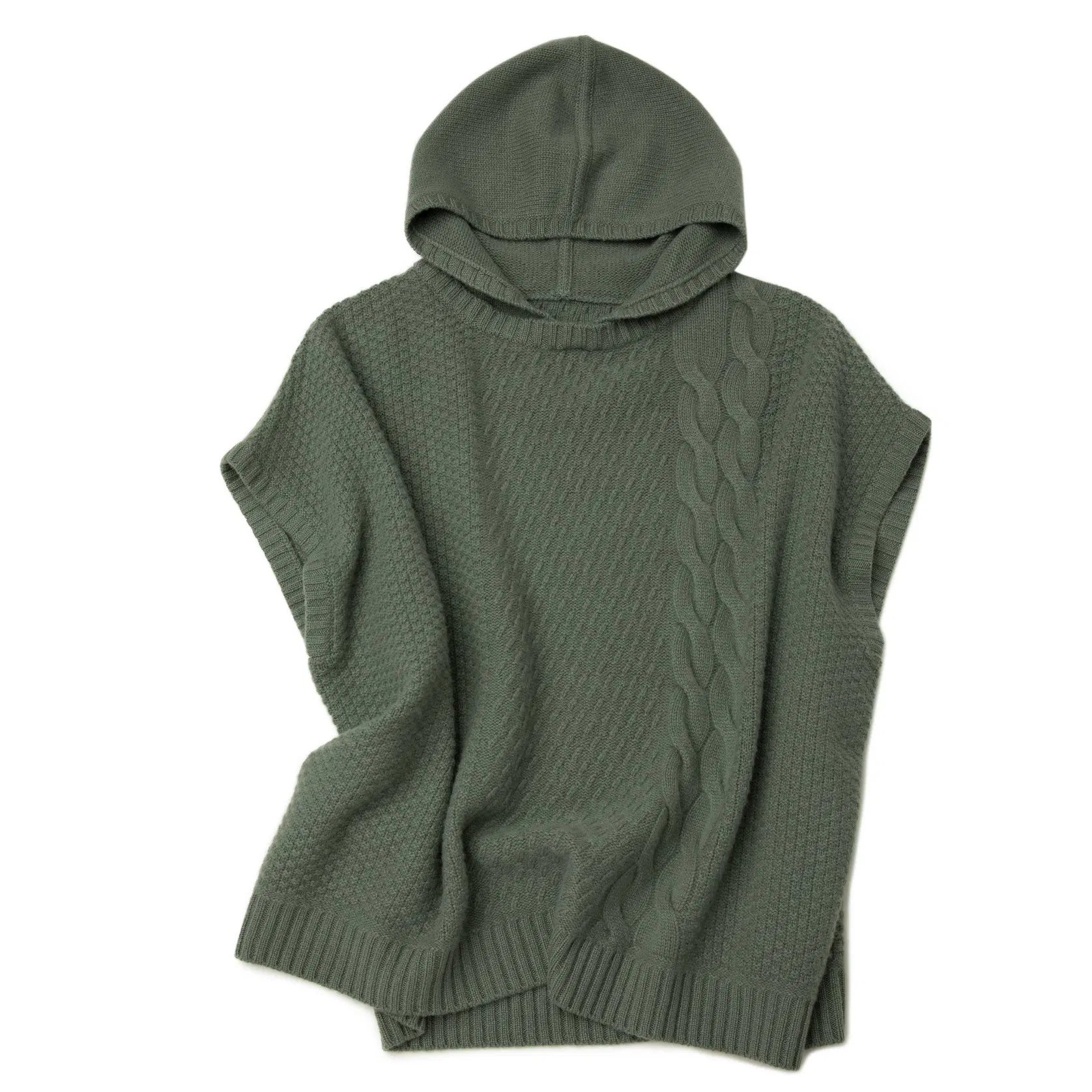 Cozy 100% Cashmere Hooded Vest for Fashionable Women