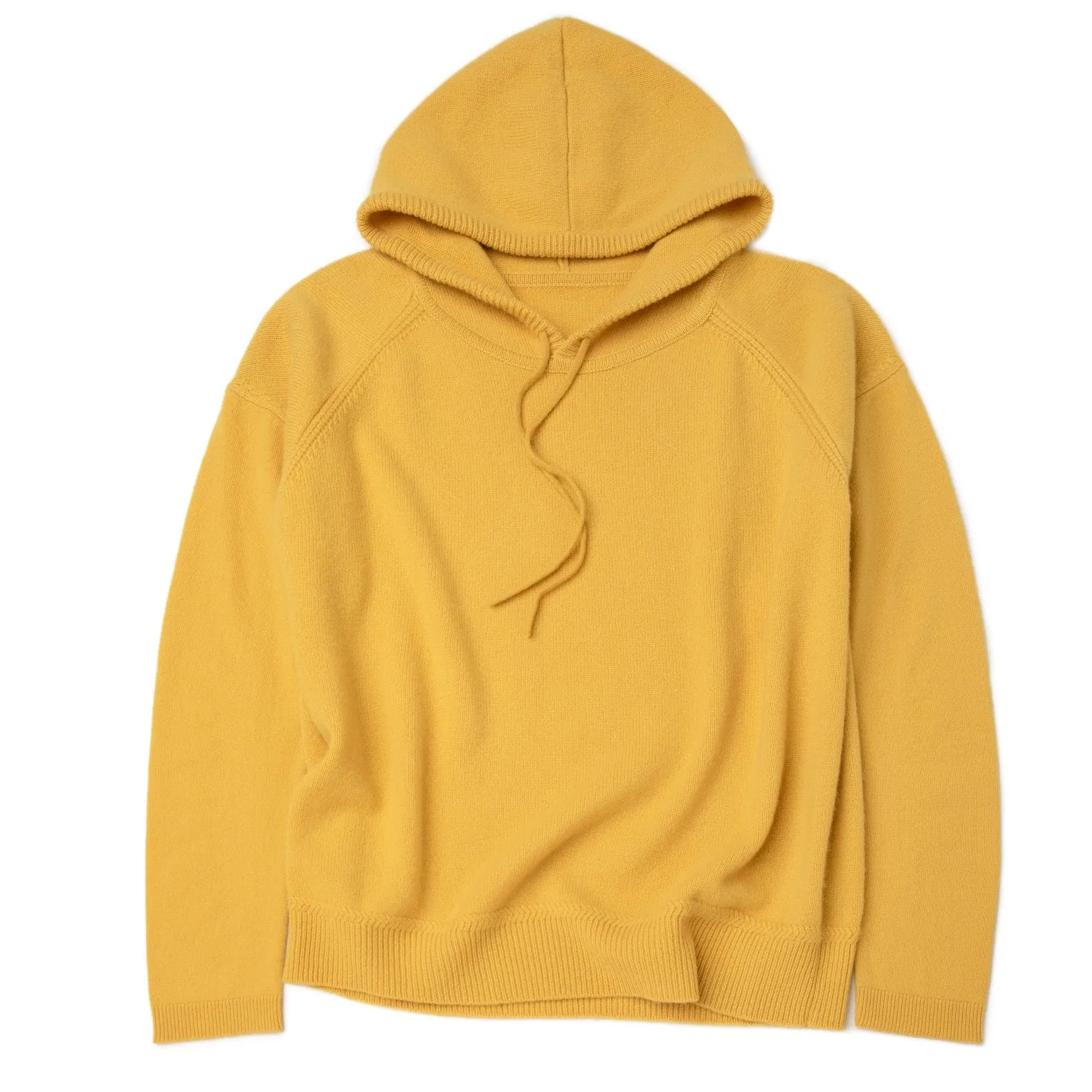 Knitting Hoodie Pullover Elegant Detail Raglon Sleeve Hooded Knitwear Pure 100% Women Cashmere Sweater