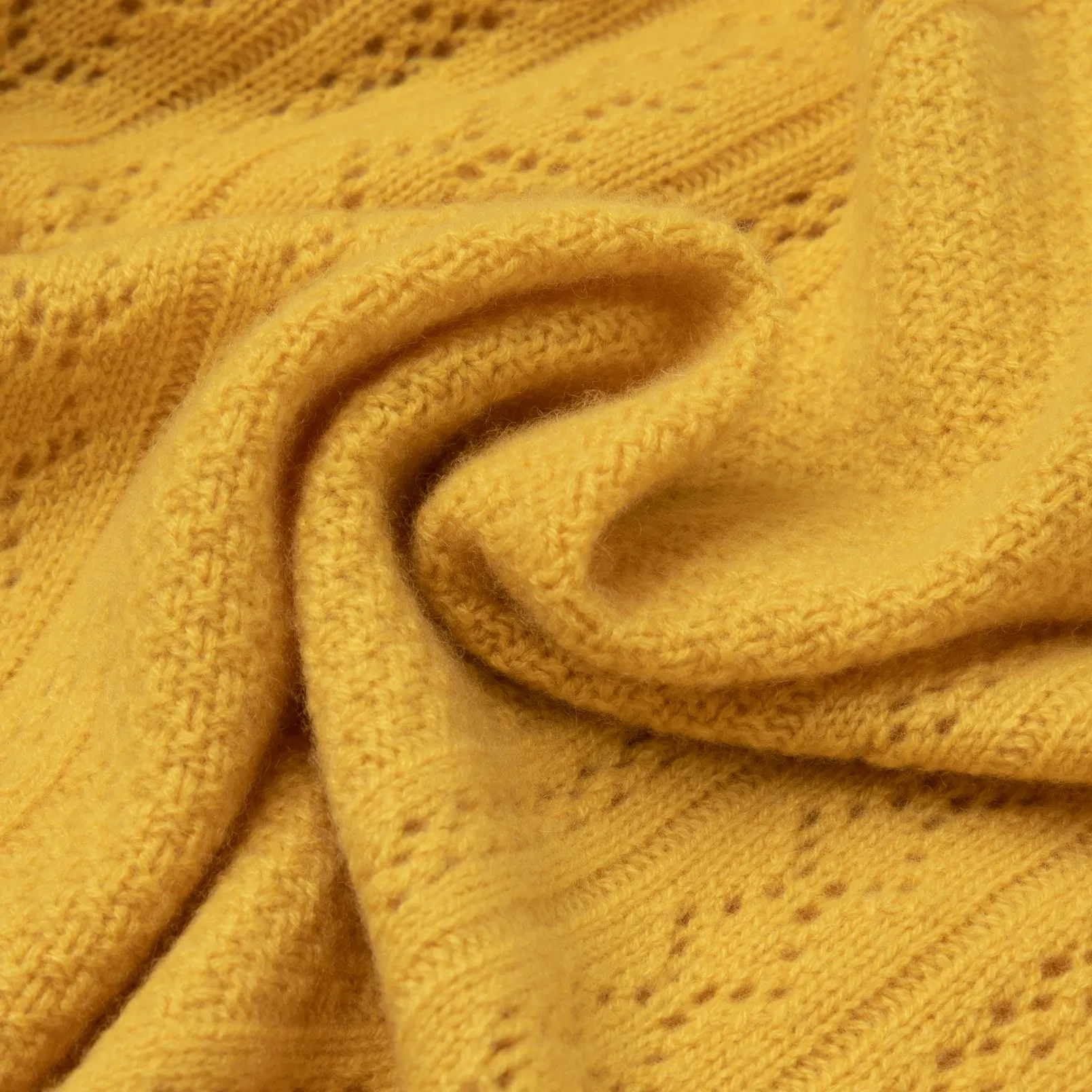 Knitting Women Pullover Fashinable Unique Pointelle Knitwear Luxury Pure Cashmere Sweater