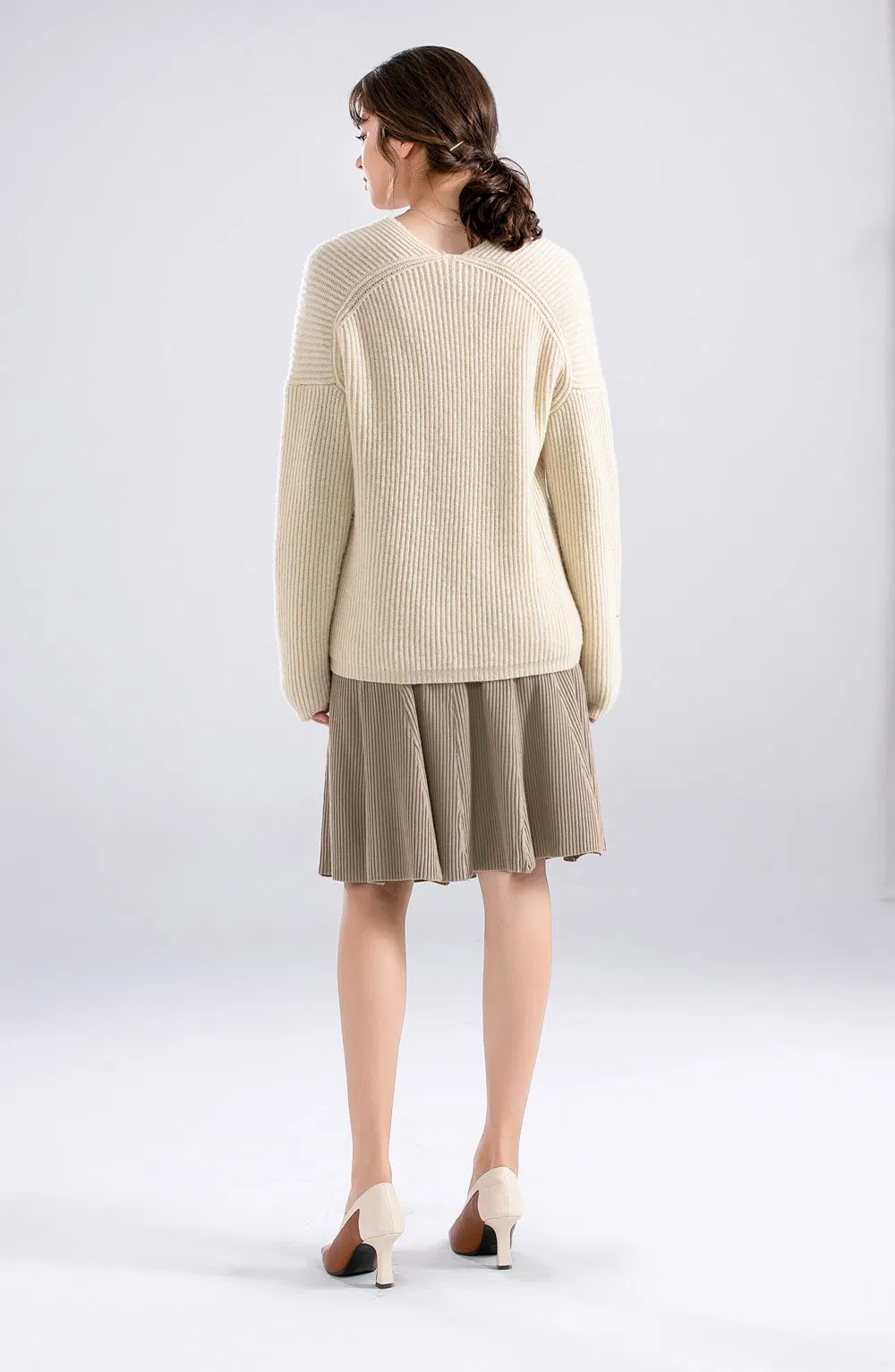 2025 Hot Sale V Neck Wool Leisure Loose Pullover Sweater Jumper for Women