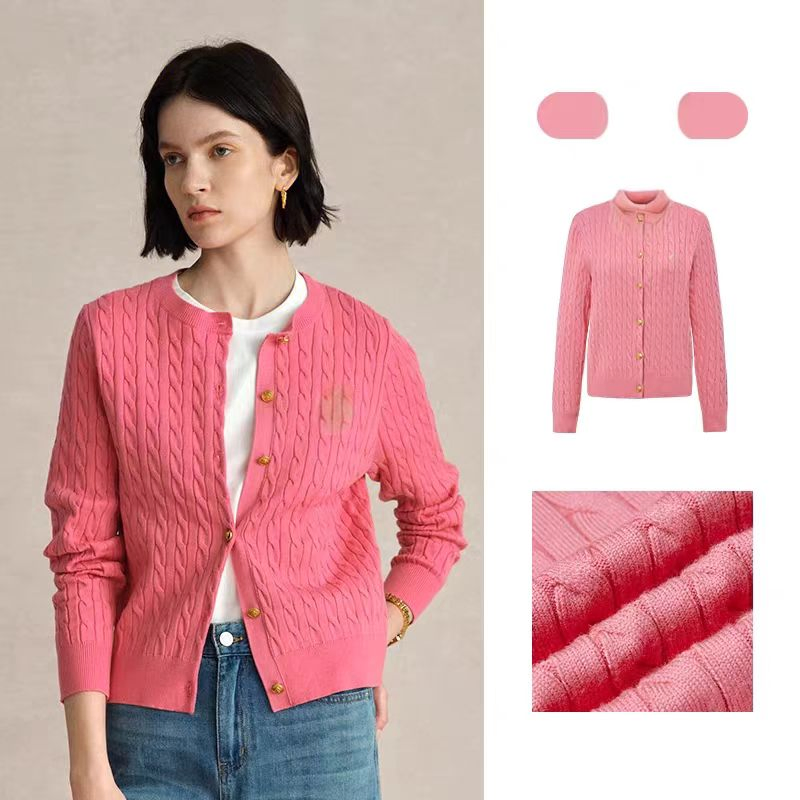 Women Layer Stylish Cardigan Cable Knitted New Style Crew Neck Cardigan for Winter