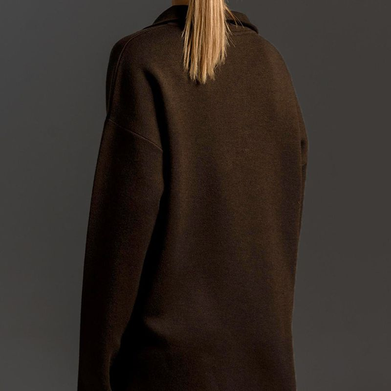 Fashion Soft Knit Wear Women Jumper Set Customize Sweater Polo Shirt