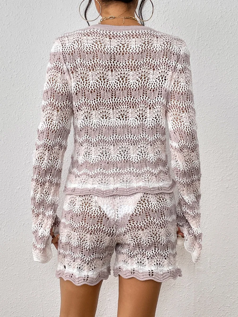 Ladies Knitting Sweater Sets Women Knitted Sweater Sets