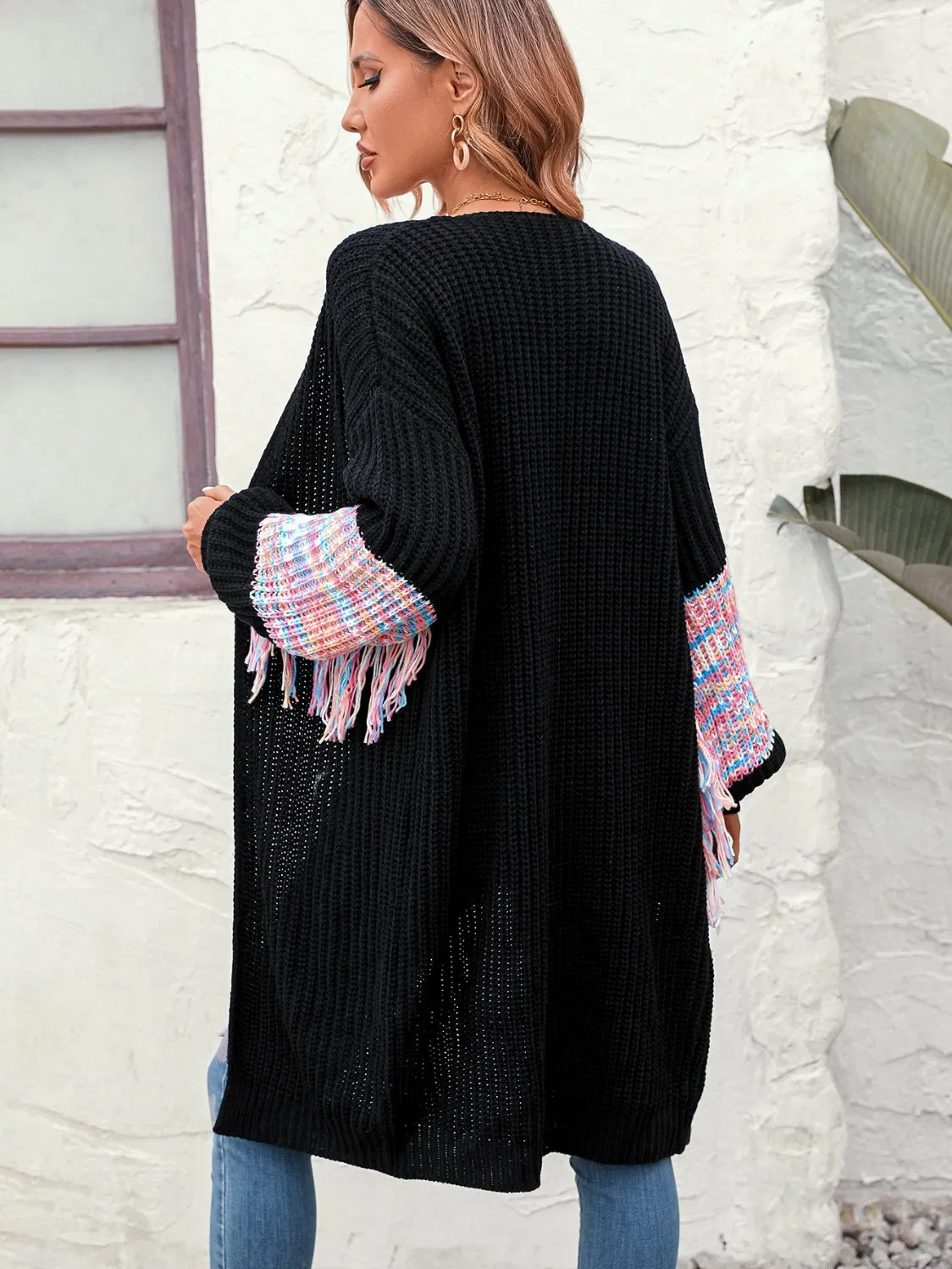 Ladies Long Fashion Cardigan Sweater Women Knitting Cardigan