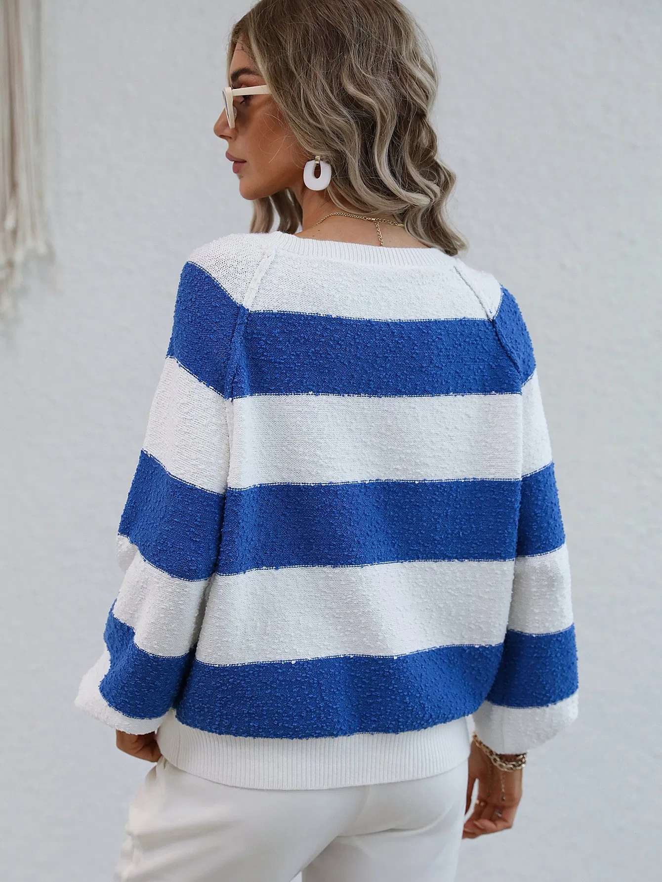 Stylish Ladies Colorful Knitting Pullover Sweater for Women
