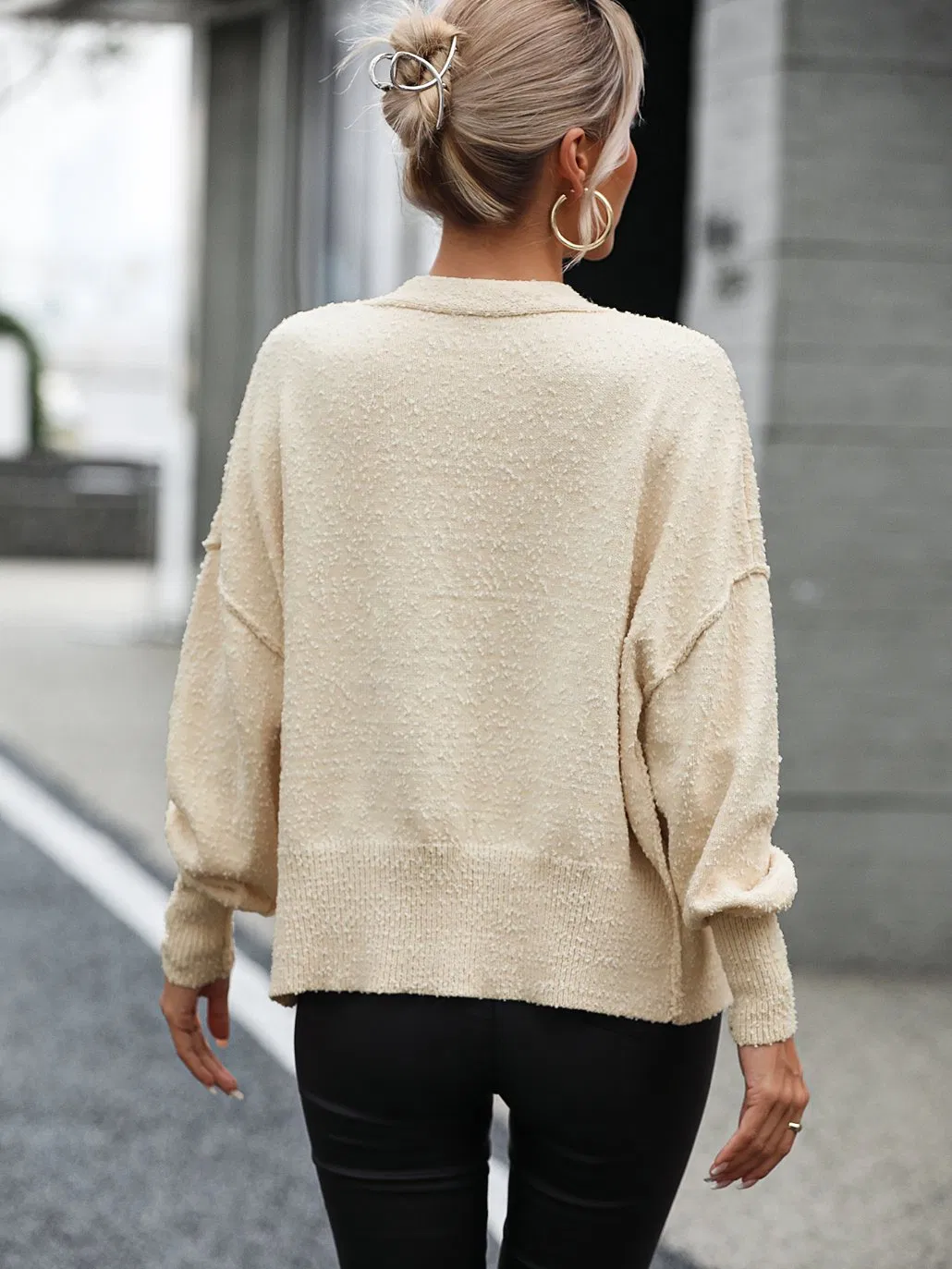 Elegant Women&prime;s Knitted Cardigan Sweater for Trendy Looks