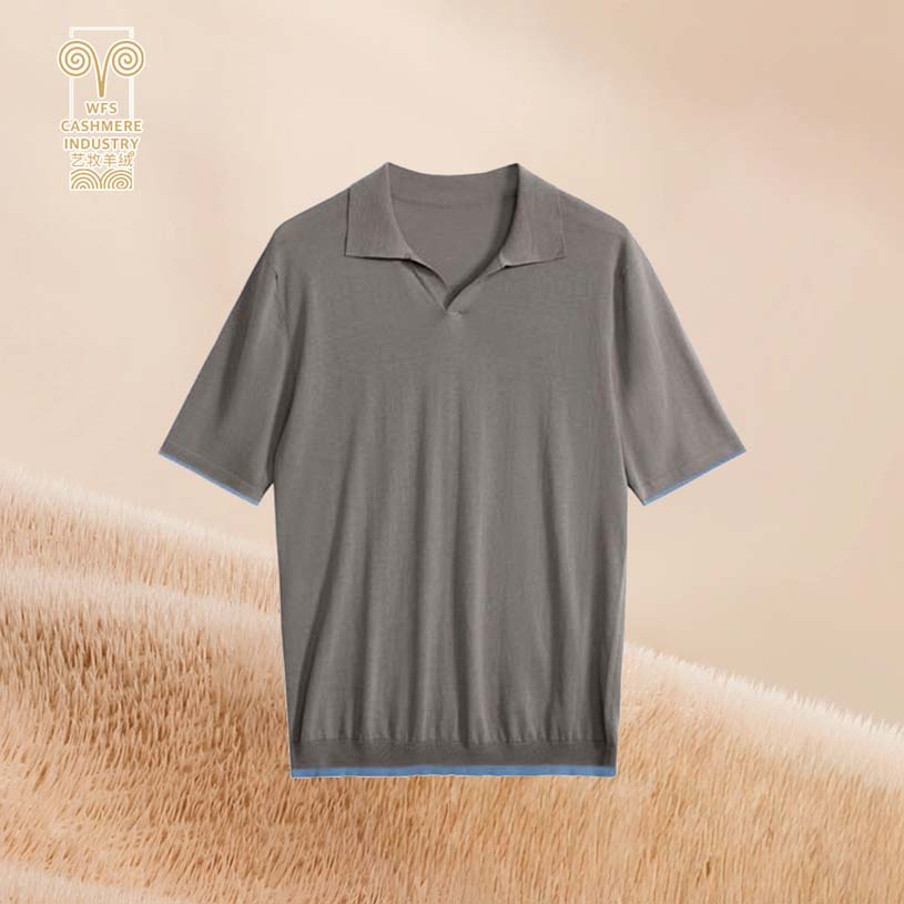 Sustainable Fabric Custom Pullover Men&prime;s Cotton Polo Crochet Sweater Shirt for Men Knitwear Men&prime;s Sweaters Knit Polo