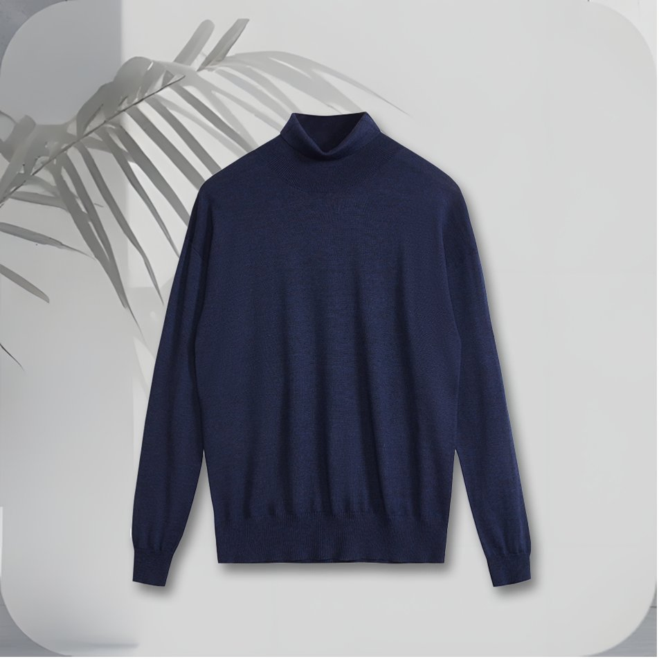 2025 Men&prime;s 100% Cashmere Solid Colors High Neck Knitwear Custom Logo Knitted Turtleneck Business Warm Sweaters for Winter