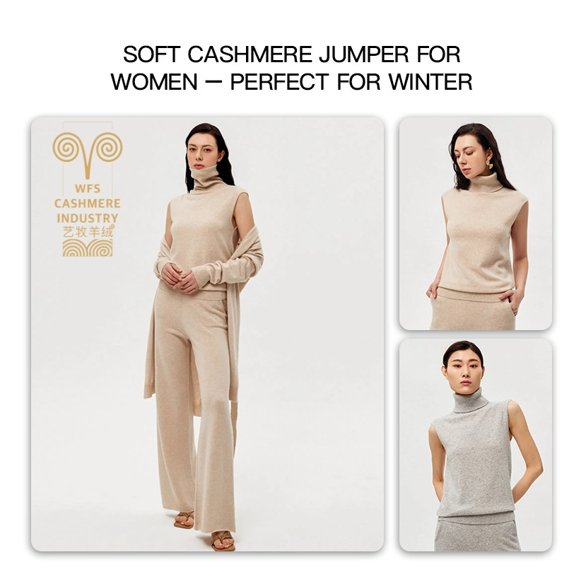 Winter Street Cashmere Sets for Woman Turtleneck Full Sleeves Top High Waist Trousers Two Piece Set Women Loose Women&prime;s Sets