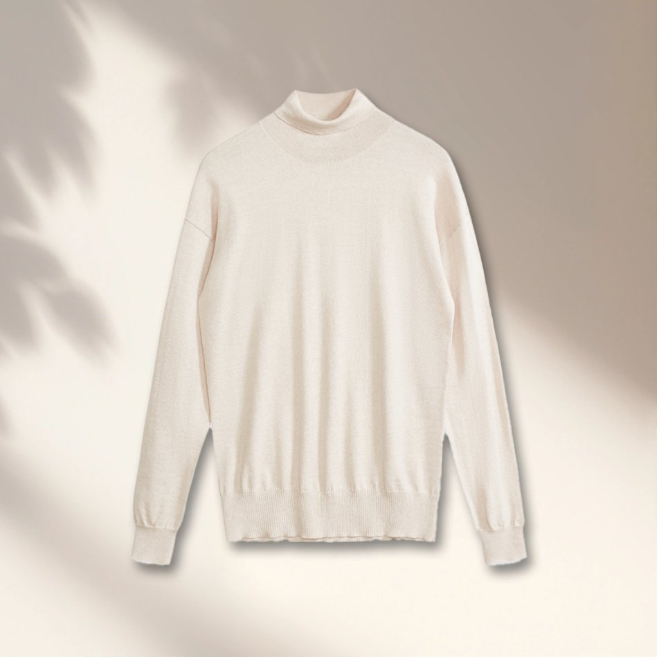 2025 Men&prime;s 100% Cashmere Solid Colors High Neck Knitwear Custom Logo Knitted Turtleneck Business Warm Sweaters for Winter