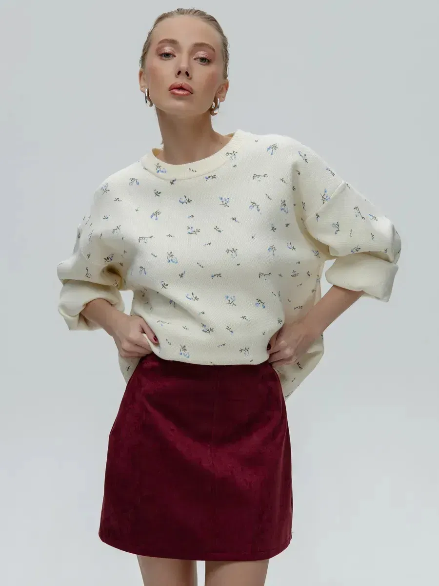 New Fashion Sweater Lady Round Neck Knit Sweater