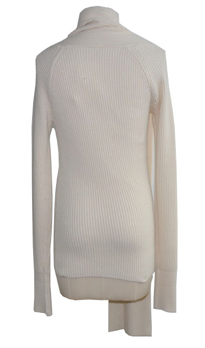 Cashmere Blended Women Pullover Knitted Long Sweater with Scarf