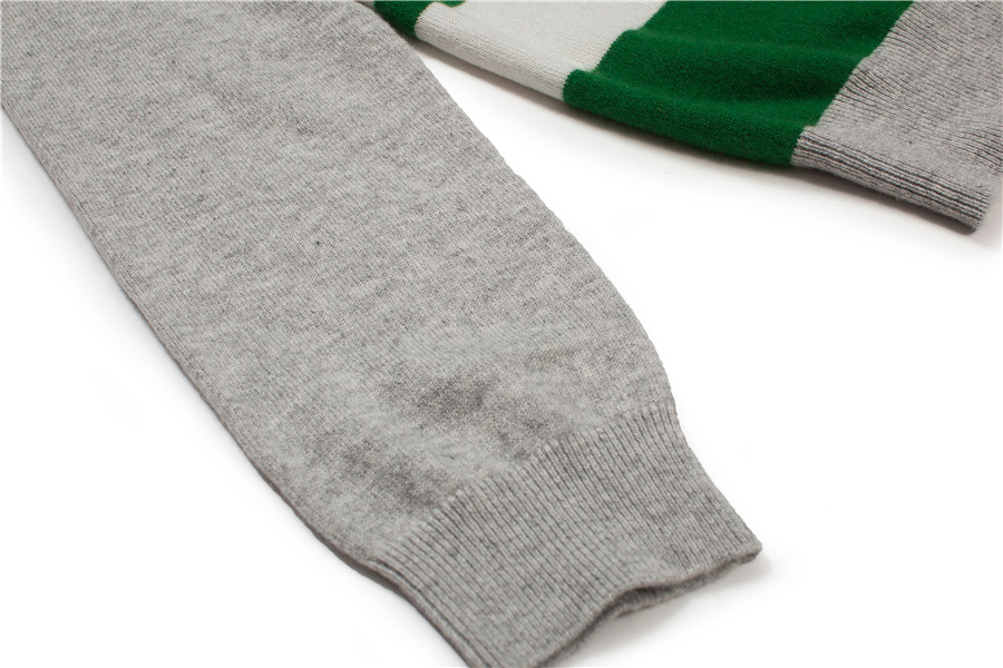 V-Neck Color Block Men Knit 100%Cashmere Cardigan
