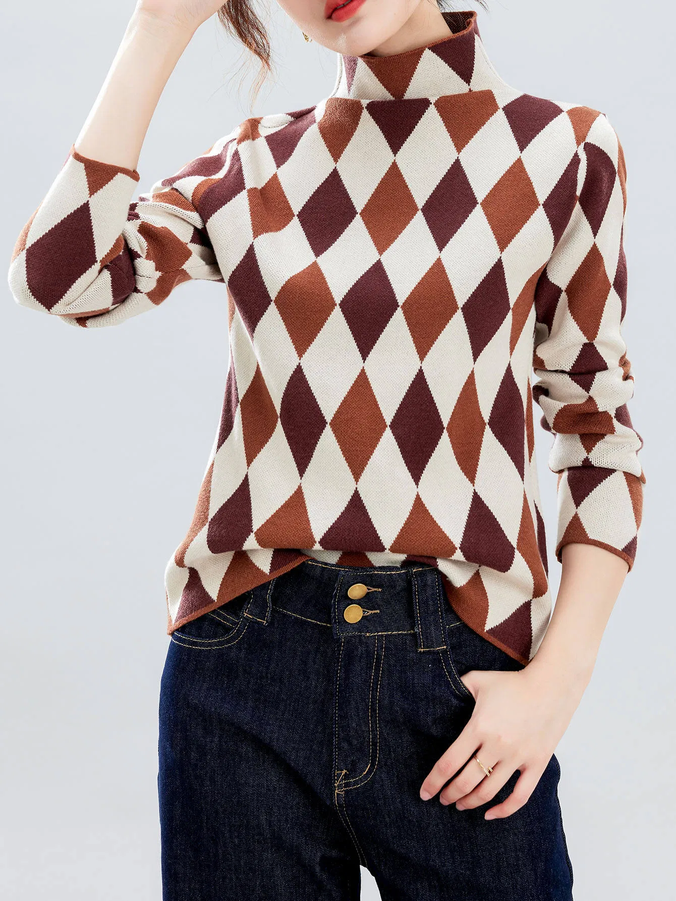 Retro Soft Knit Sweater for Fall and Winter Style